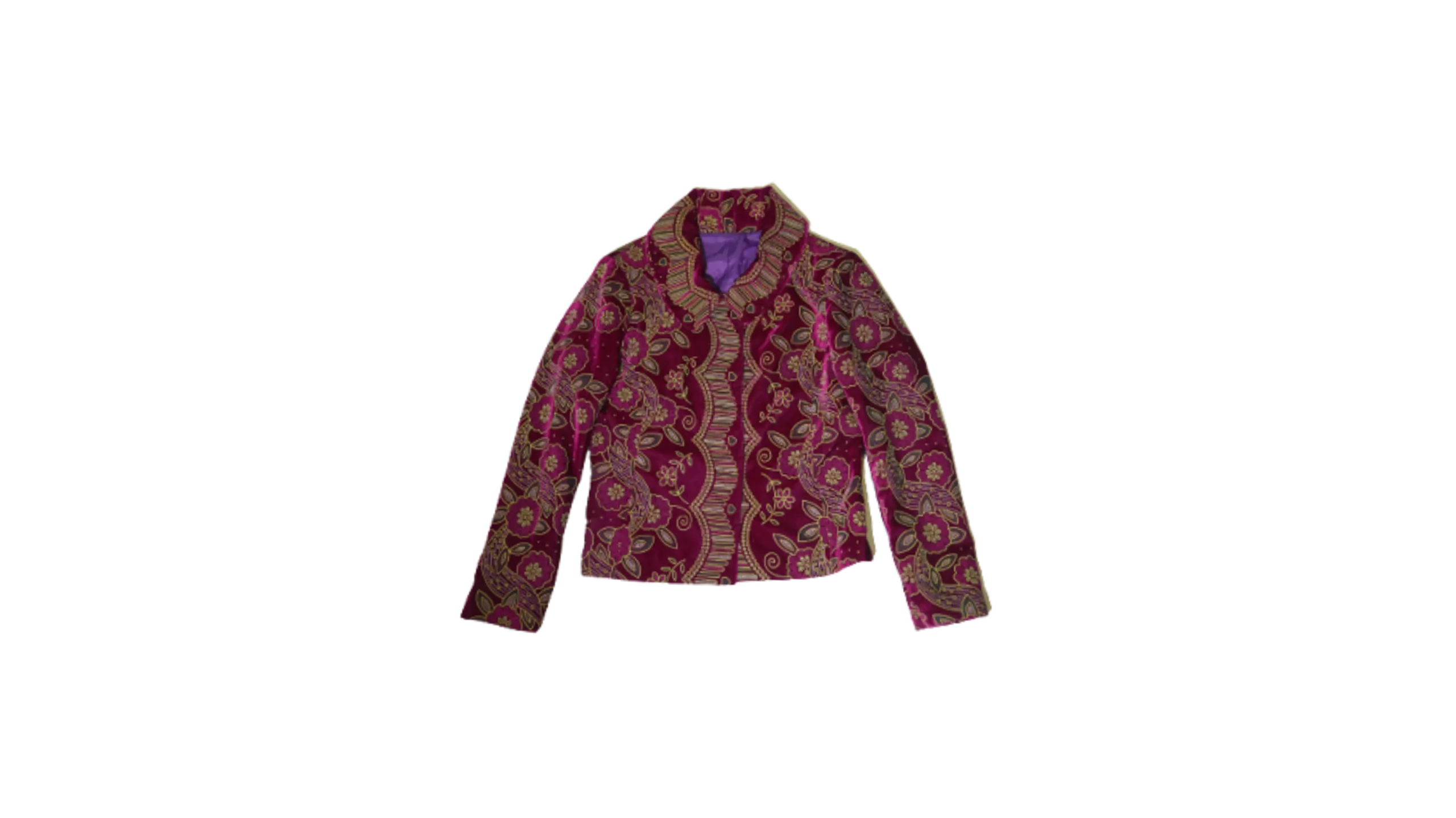 24902490s 1970s Embroidered Velvet Jacket Blazer - Image 1