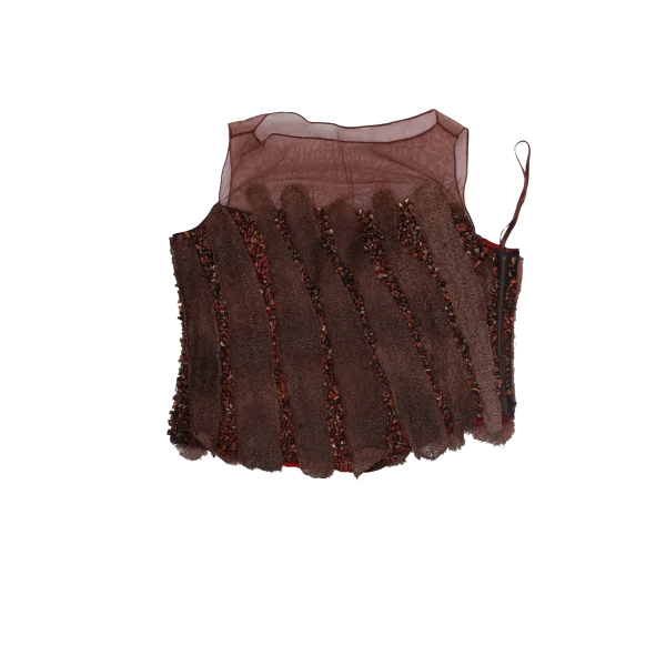 Brown Sleeveless Top
