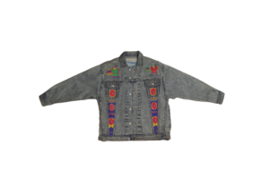 YVES Denim Embroidered Jacket - Image 8