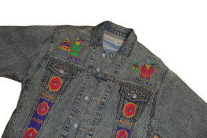 YVES Denim Embroidered Jacket - Image 2