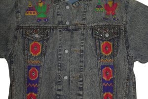 YVES Denim Embroidered Jacket - Image 7