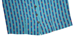 Blue & Turquoise Striped Casual Button Down Shirt - Image 4