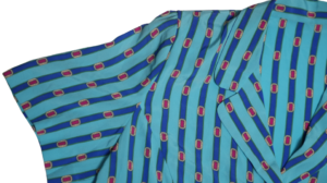Blue & Turquoise Striped Casual Button Down Shirt - Image 6