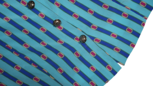Blue & Turquoise Striped Casual Button Down Shirt - Image 7