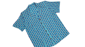 Blue & Turquoise Striped Casual Button Down Shirt - Image 8