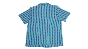 Blue & Turquoise Striped Casual Button Down Shirt - Image 9