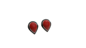 Red Teardrop Earrings - Image 3