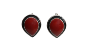 Red Teardrop Earrings - Image 4