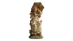 Enchanting Umbrella Maiden Porcelain Figurine