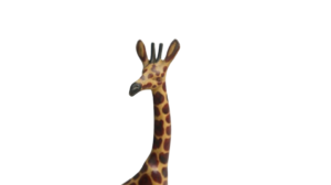 1970's Giraffe Carved Wooden Figure - Image 2