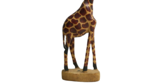 1970's Giraffe Carved Wooden Figure - Image 3