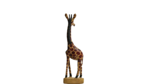 1970's Giraffe Carved Wooden Figure - Image 4