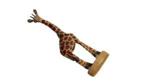 1970's Giraffe Carved Wooden Figure - Image 7