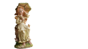 Enchanting Umbrella Maiden Porcelain Figurine - Image 5