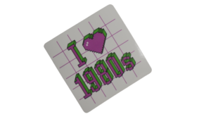 I Love 1980's Sticker - Image 2