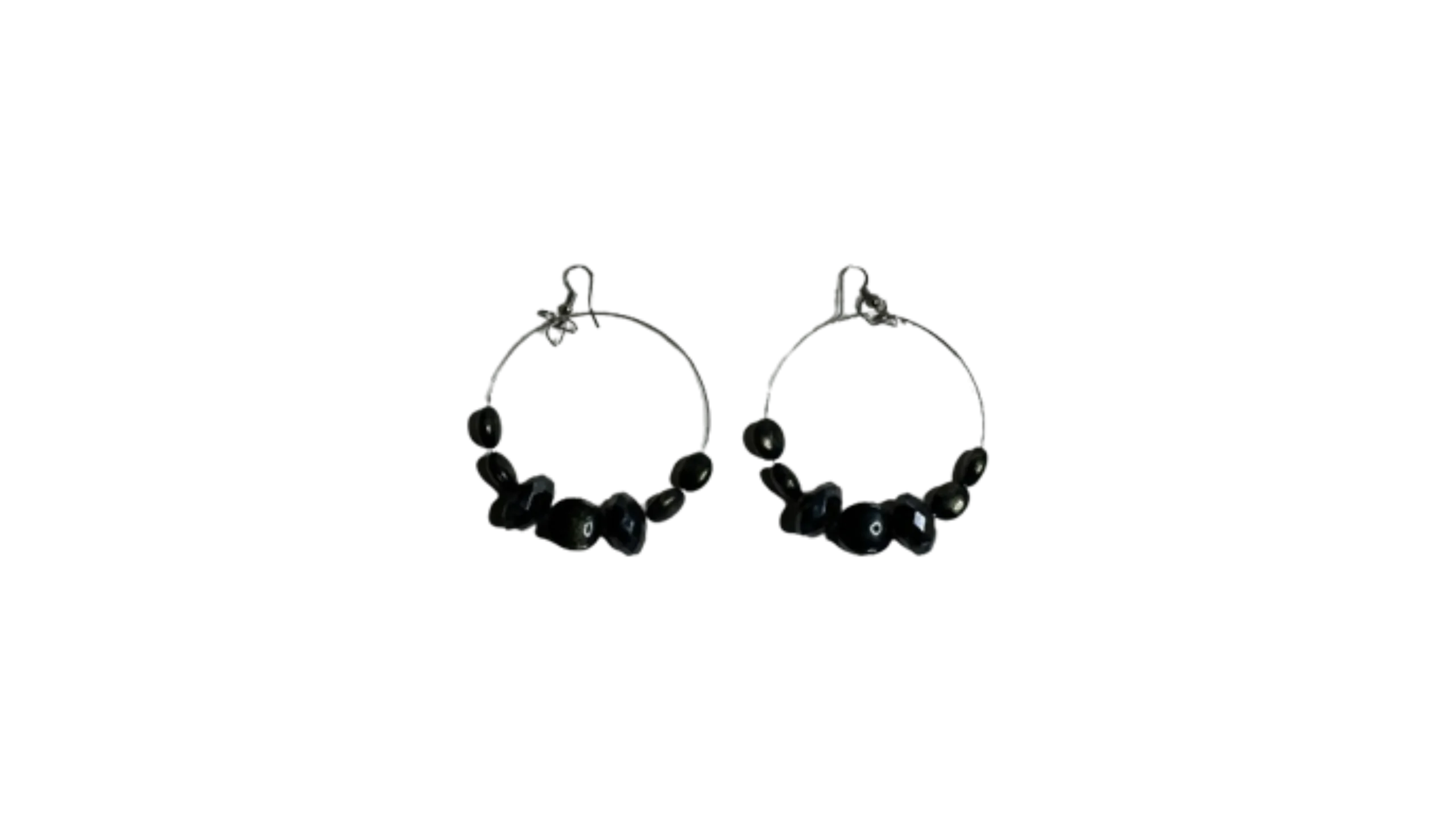 2414aa0 Black Hoop Earrings - Image 1
