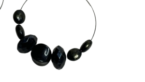 Black Hoop Earrings - Image 4