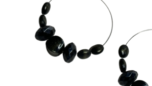 Black Hoop Earrings - Image 5