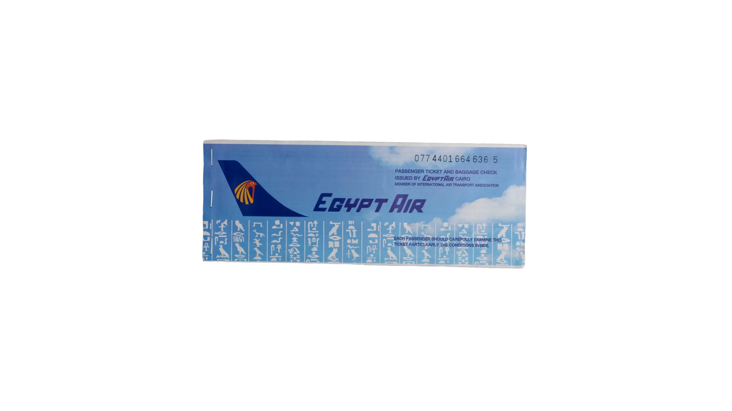 DSC03421-31 Egyptair Flight Ticket - Image 1