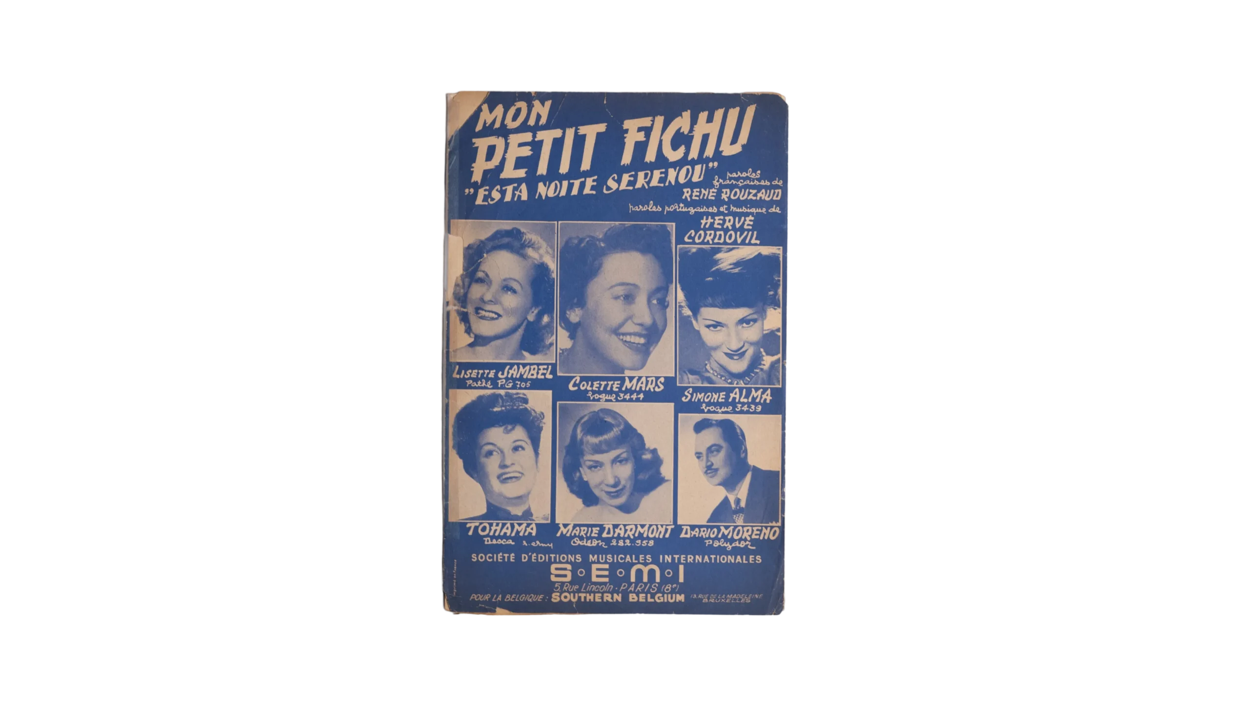 DSC05282-162 1953 Mon petit fichu Music Sheet - Image 1