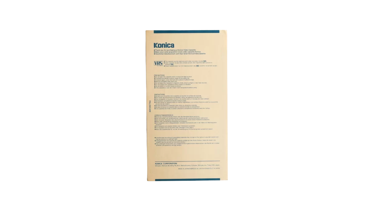 Konica VHS Labels – Retro Hunts