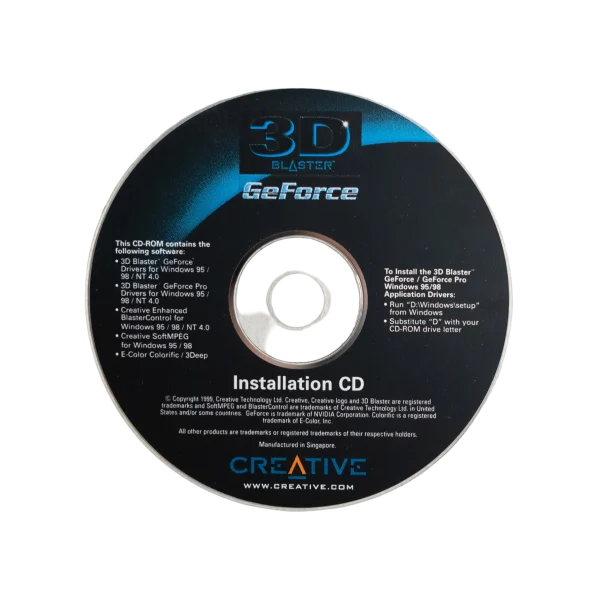 Creative 3D Blaster GeForce Software