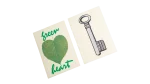 Green Heart / Key Panini Sticker - Image 3