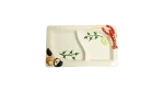 Majolica Ceramic Seafood Split Serving Platter