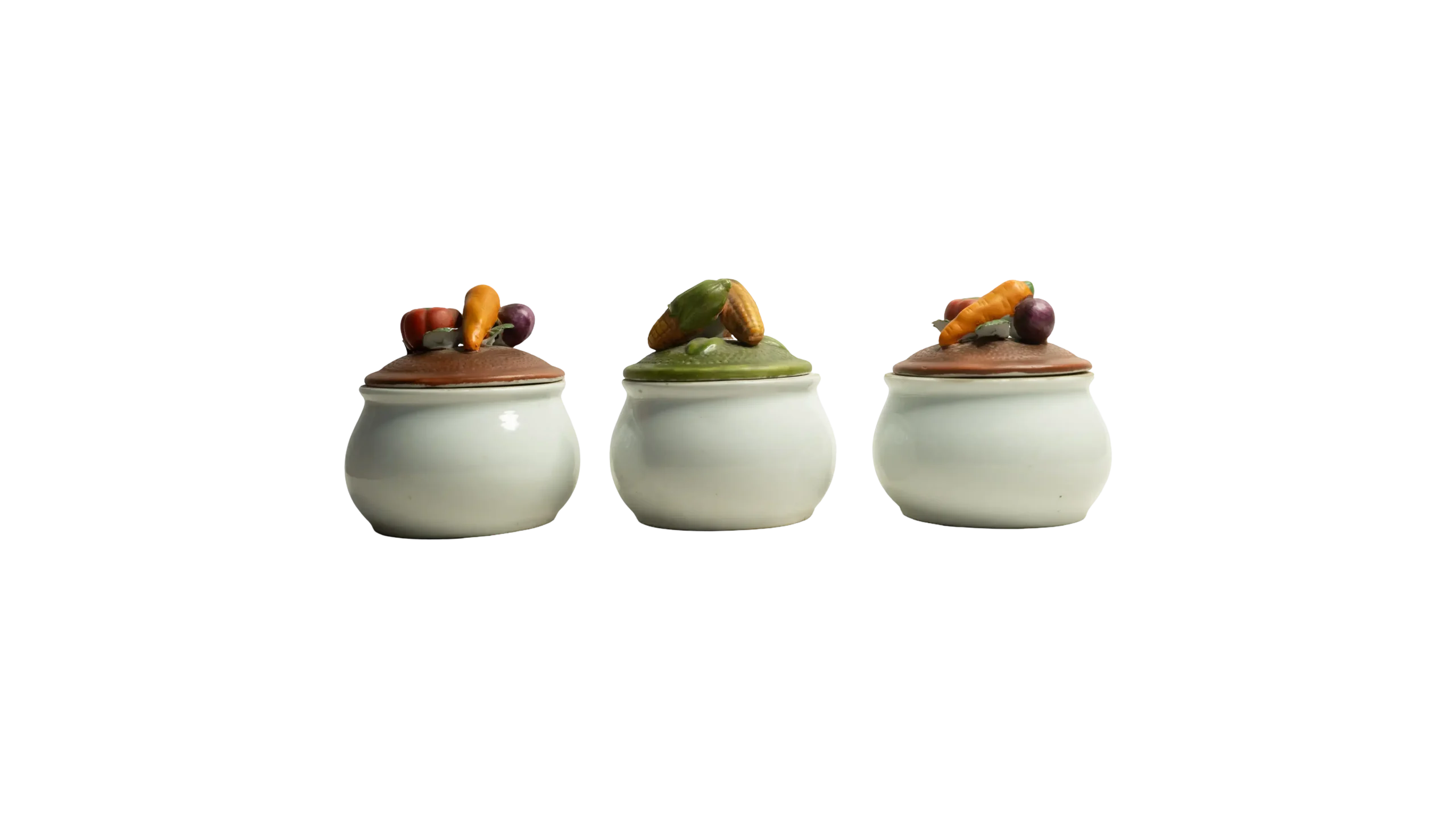 DSC08612 Ceramic Mini Soup Pots Set of 3 - Image 1