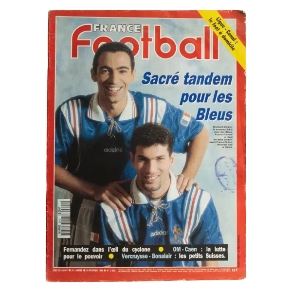 1996 Zinedine Zidane France Football Magazine #2602