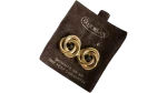 D'Orlan Gold Tone Knot Earrings - Image 4