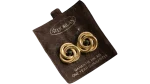 D'Orlan Gold Tone Knot Earrings - Image 3