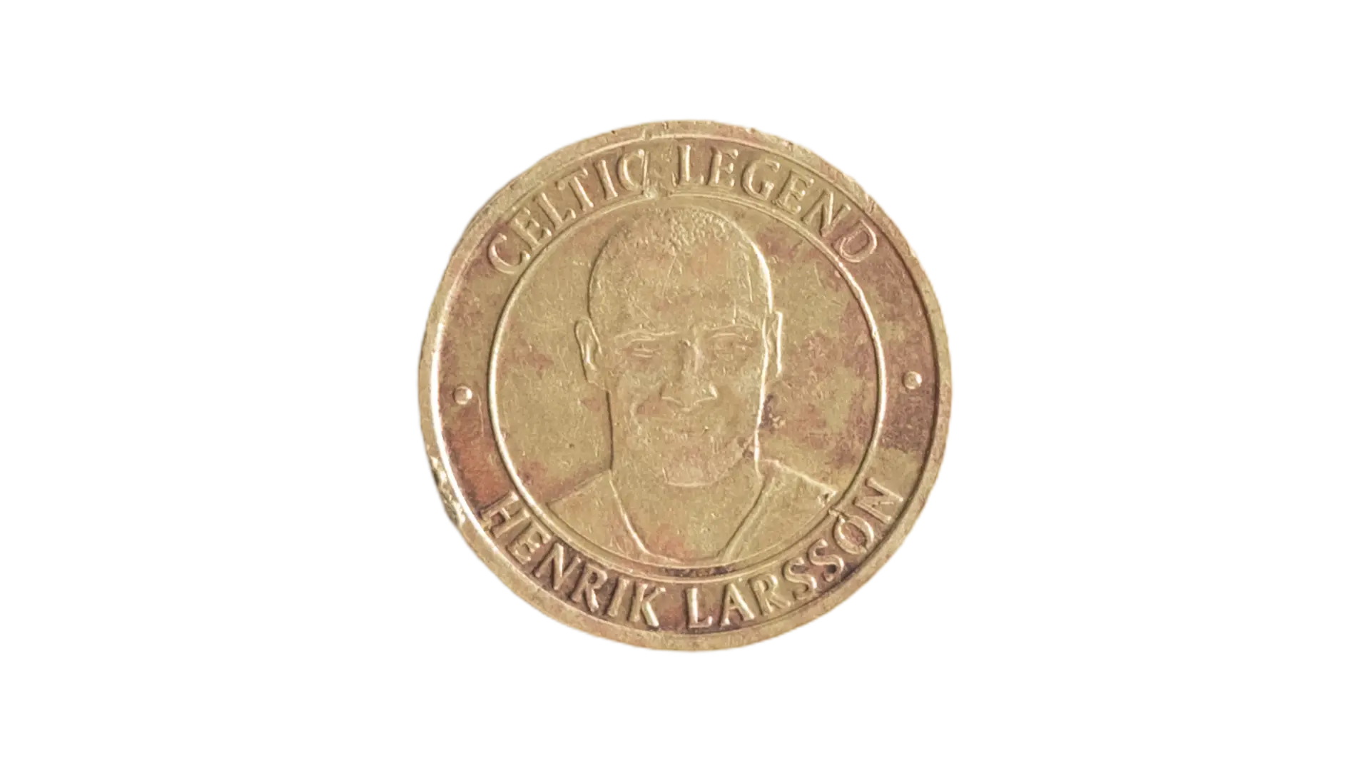 DSC02720 Henrik Larsson Celtic FC Legend Commemorative Medal Token Coin - Image 1