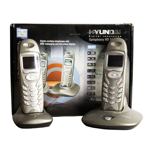 Hyundai Dual (Twin) Wireless Landline Cordless Phone.