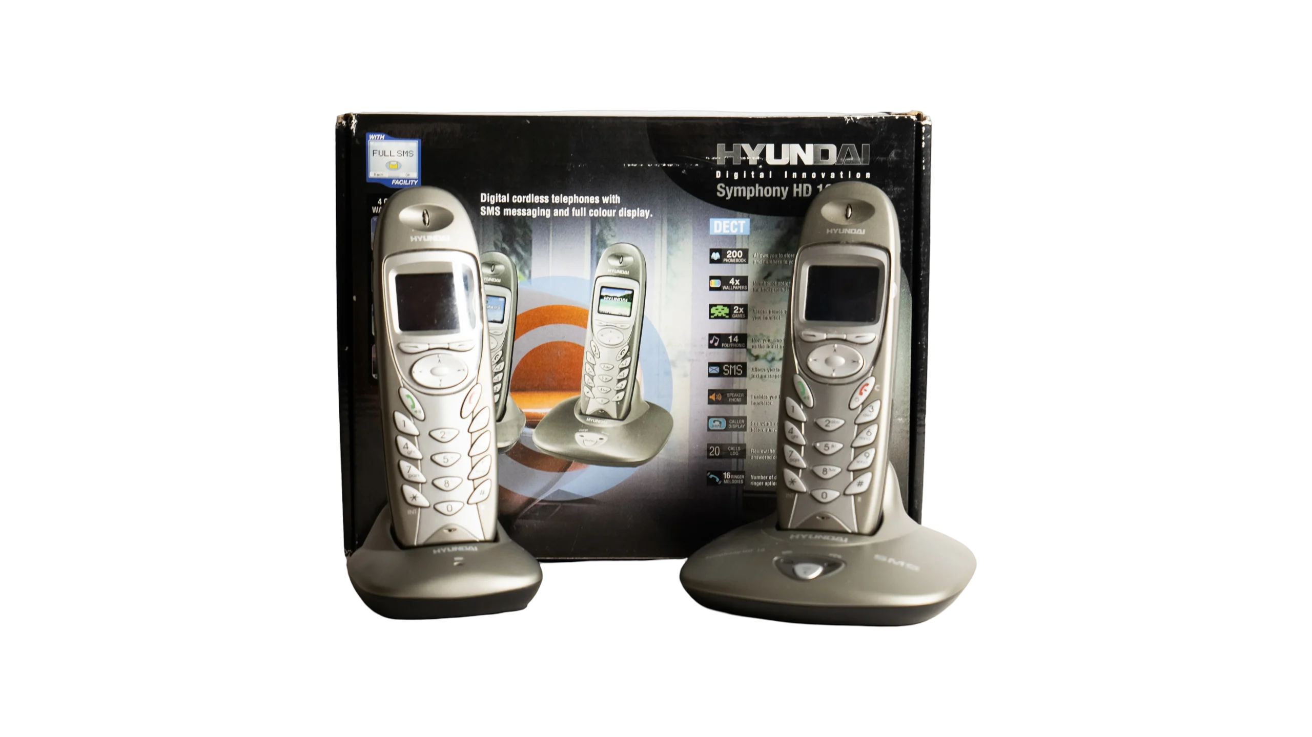 DSC04946 Hyundai Dual (Twin) Wireless Landline Cordless Phone. - Image 1